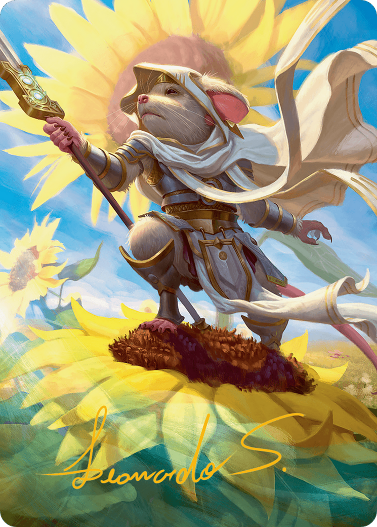 Elspeth, Sun's Champion Art Card (Gold-Stamped Signature) [Bloomburrow Art Series] | D20 Games