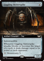 Giggling Skitterspike (Extended Art) [Duskmourn: House of Horror Commander] | D20 Games