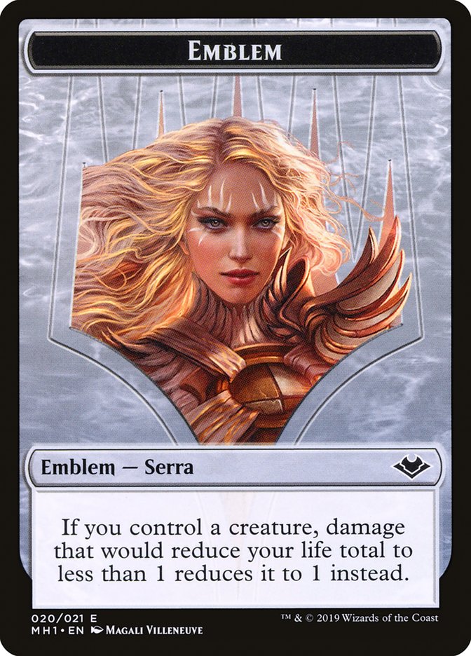 Serra the Benevolent Emblem [Modern Horizons Tokens] | D20 Games