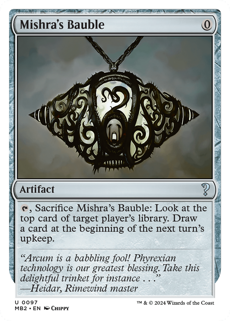 Mishra's Bauble (White Border) [Mystery Booster 2] | D20 Games