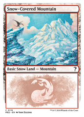 Snow-Covered Mountain (White Border) [Mystery Booster 2] | D20 Games