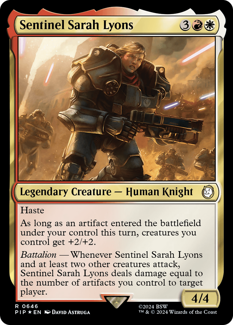 Sentinel Sarah Lyons (Surge Foil) [Fallout] | D20 Games