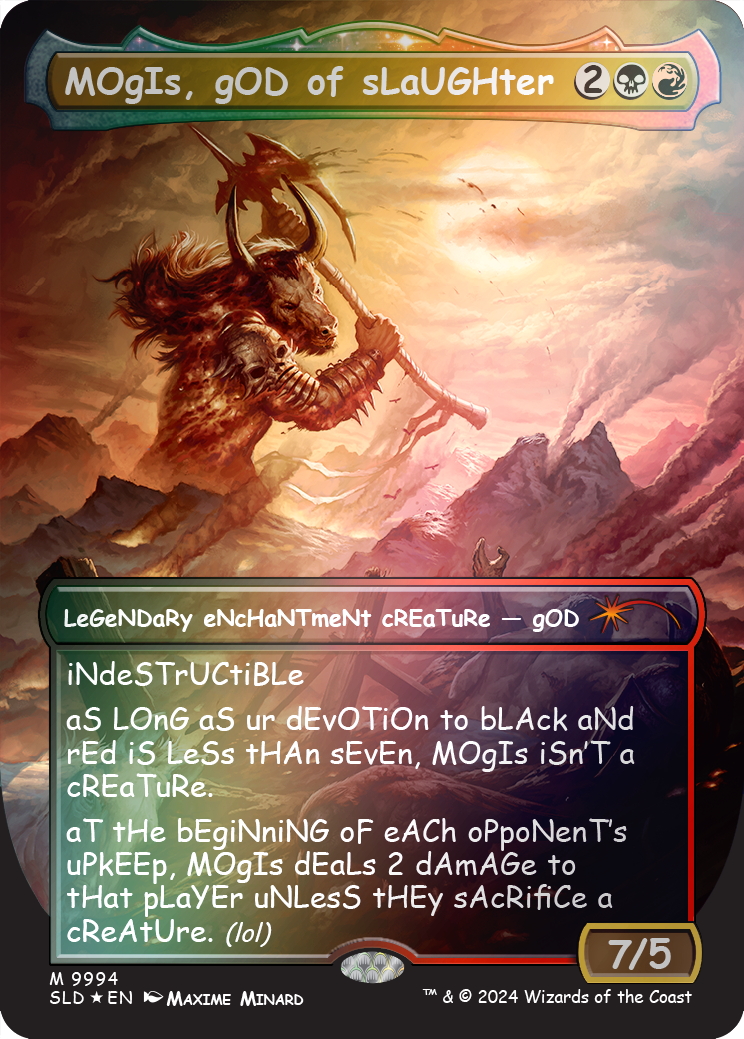 MOgIs, gOD of sLaUGHter (9994) (Rainbow Foil) [Secret Lair Drop Series] | D20 Games