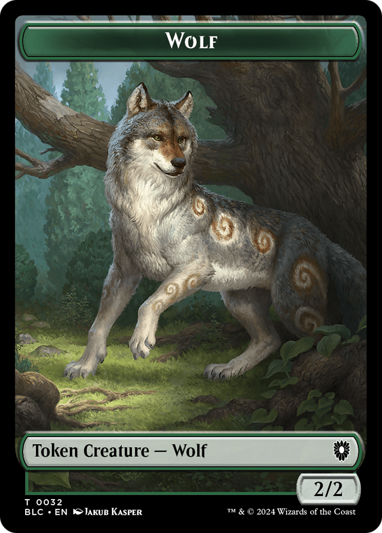 Goat // Wolf (032) Double-Sided Token [Bloomburrow Commander Tokens] | D20 Games