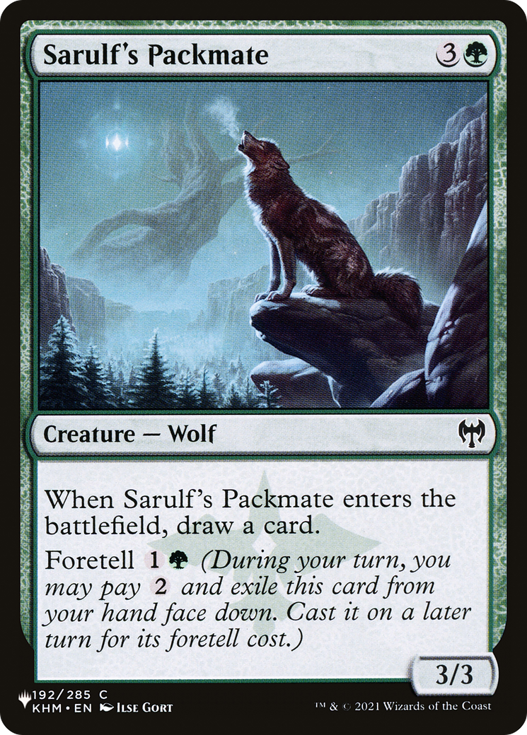 Sarulf's Packmate [The List] | D20 Games