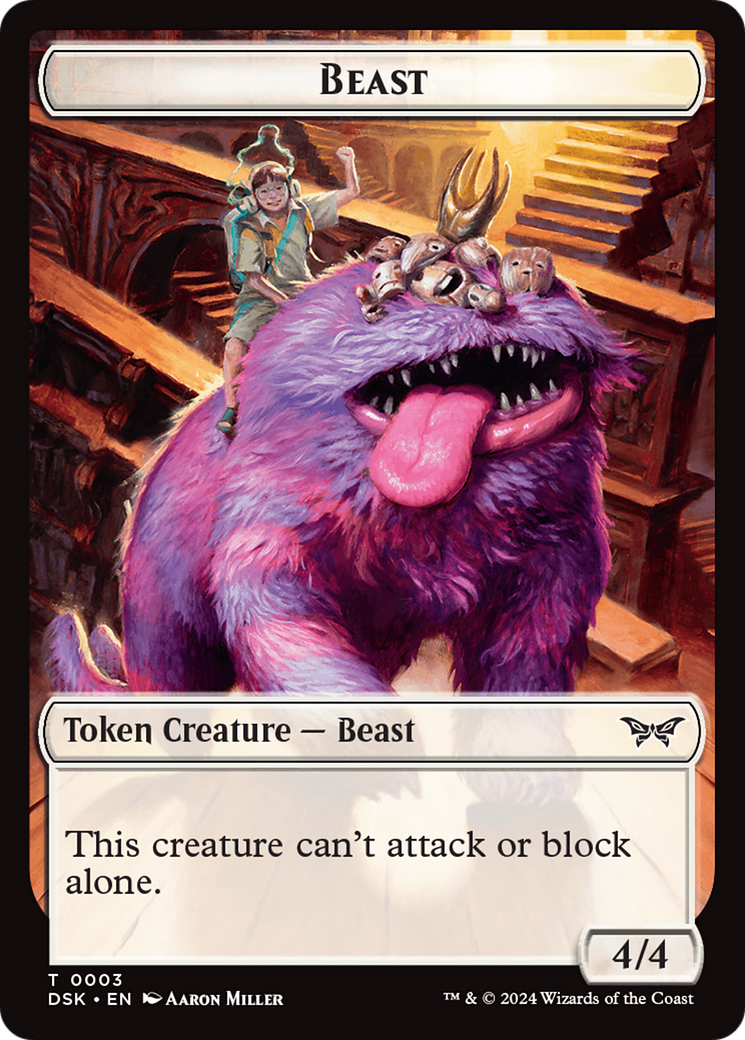 Beast Token [Duskmourn: House of Horror Tokens] | D20 Games