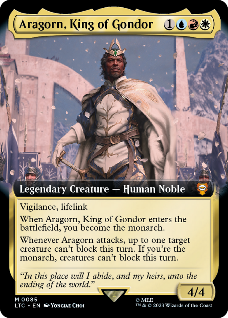 Aragorn, King of Gondor (Extended Art) [The Lord of the Rings: Tales of Middle-Earth Commander] | D20 Games