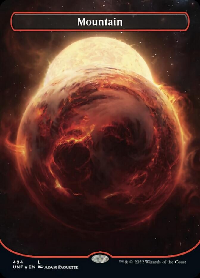 Mountain (494) (Orbital Space-ic Land) (Galaxy Foil) [Unfinity] | D20 Games