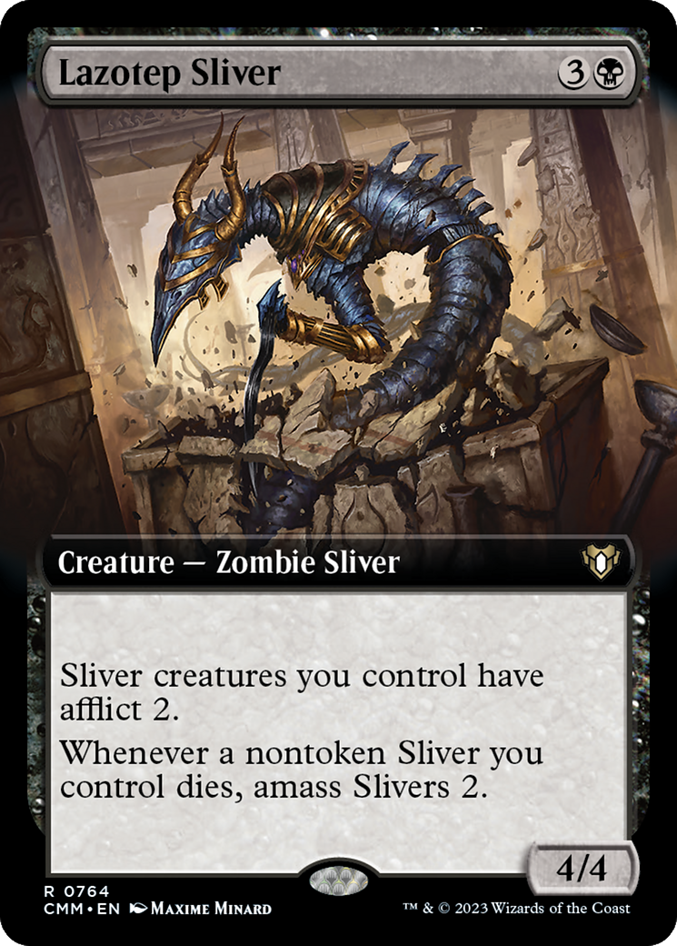 Lazotep Sliver (Extended Art) [Commander Masters] | D20 Games