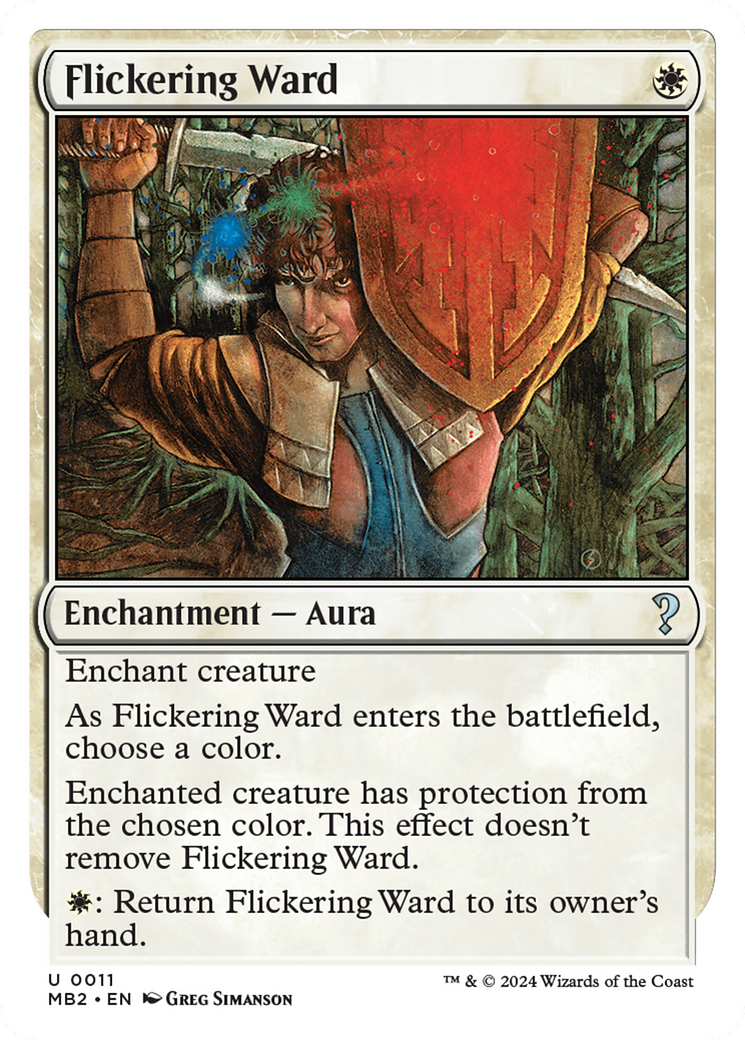 Flickering Ward (White Border) [Mystery Booster 2] | D20 Games