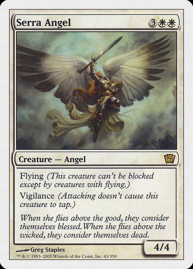 Serra Angel (9th Edition) [Oversize Cards] | D20 Games