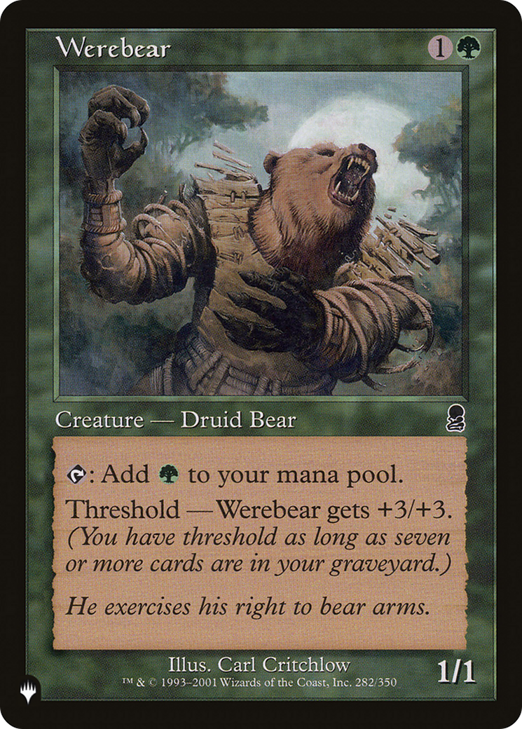 Werebear [The List Reprints] | D20 Games