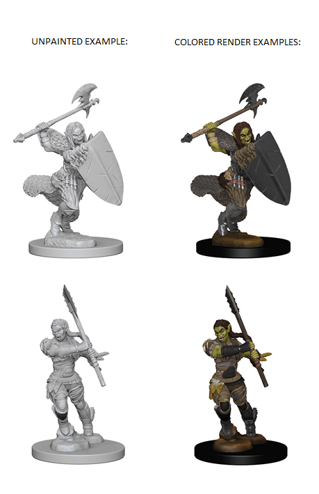 Pathfinder Battles Deep Cuts: Half-Orc Female Barbarian