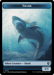 Bird (011) // Shark Double-Sided Token [Bloomburrow Commander Tokens] | D20 Games