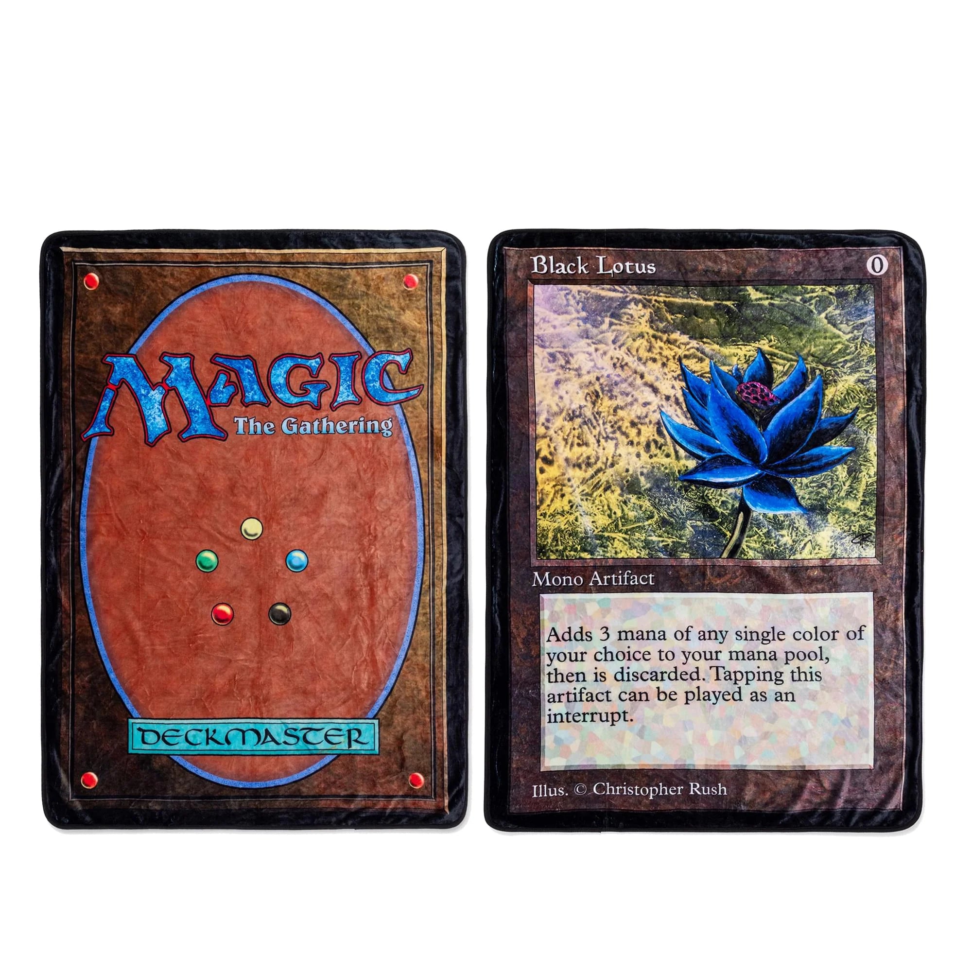 Magic: The Gathering Black Lotus Card Double-Sided Fleece Throw Blanket | 45 x 60 Inches | D20 Games