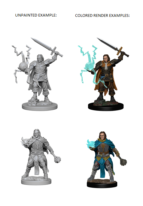 Pathfinder Deep Cuts Unpainted Miniatures: Human Male Cleric | D20 Games