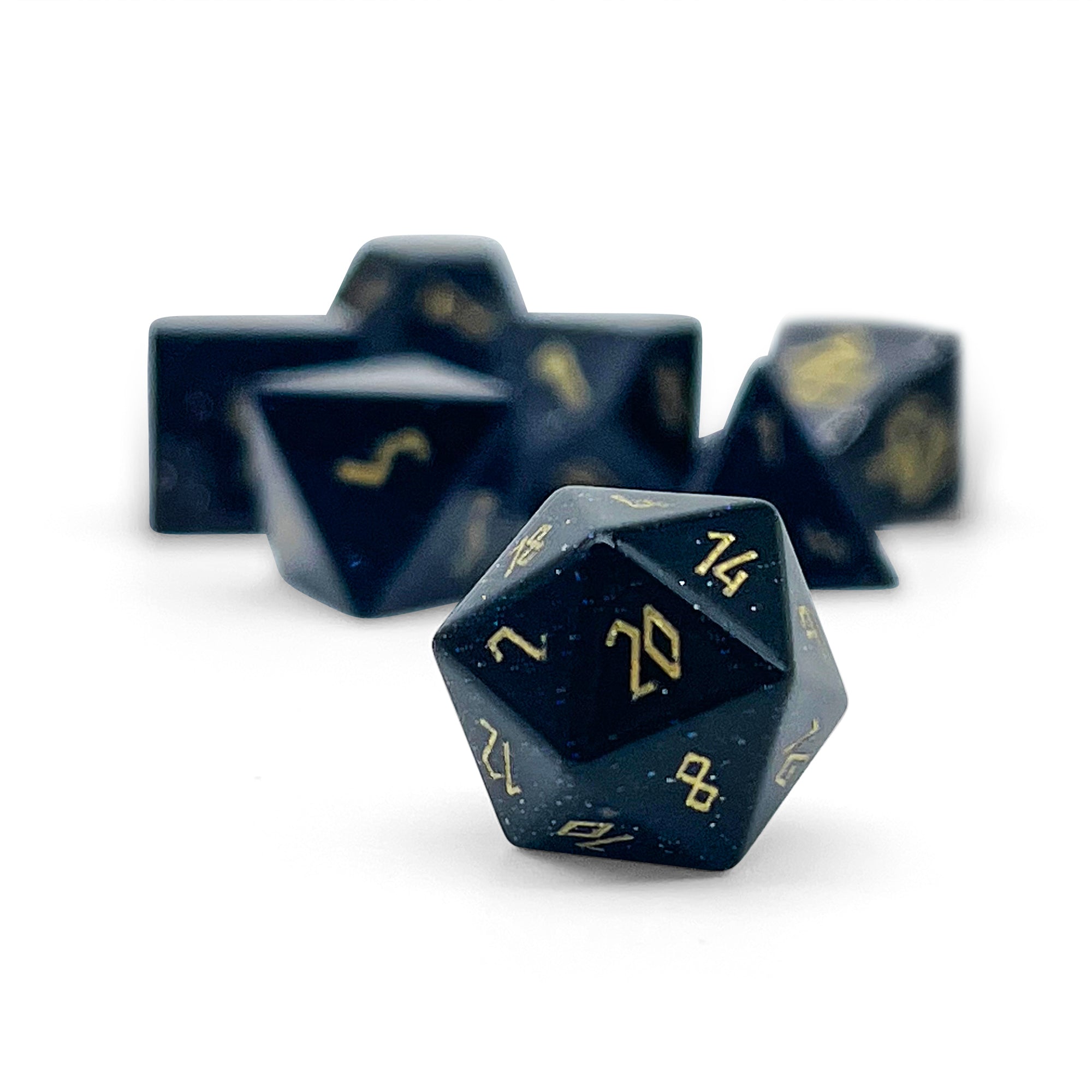 Norse Foundry - Blue Sandstone Pebble Gemstone Dice | D20 Games