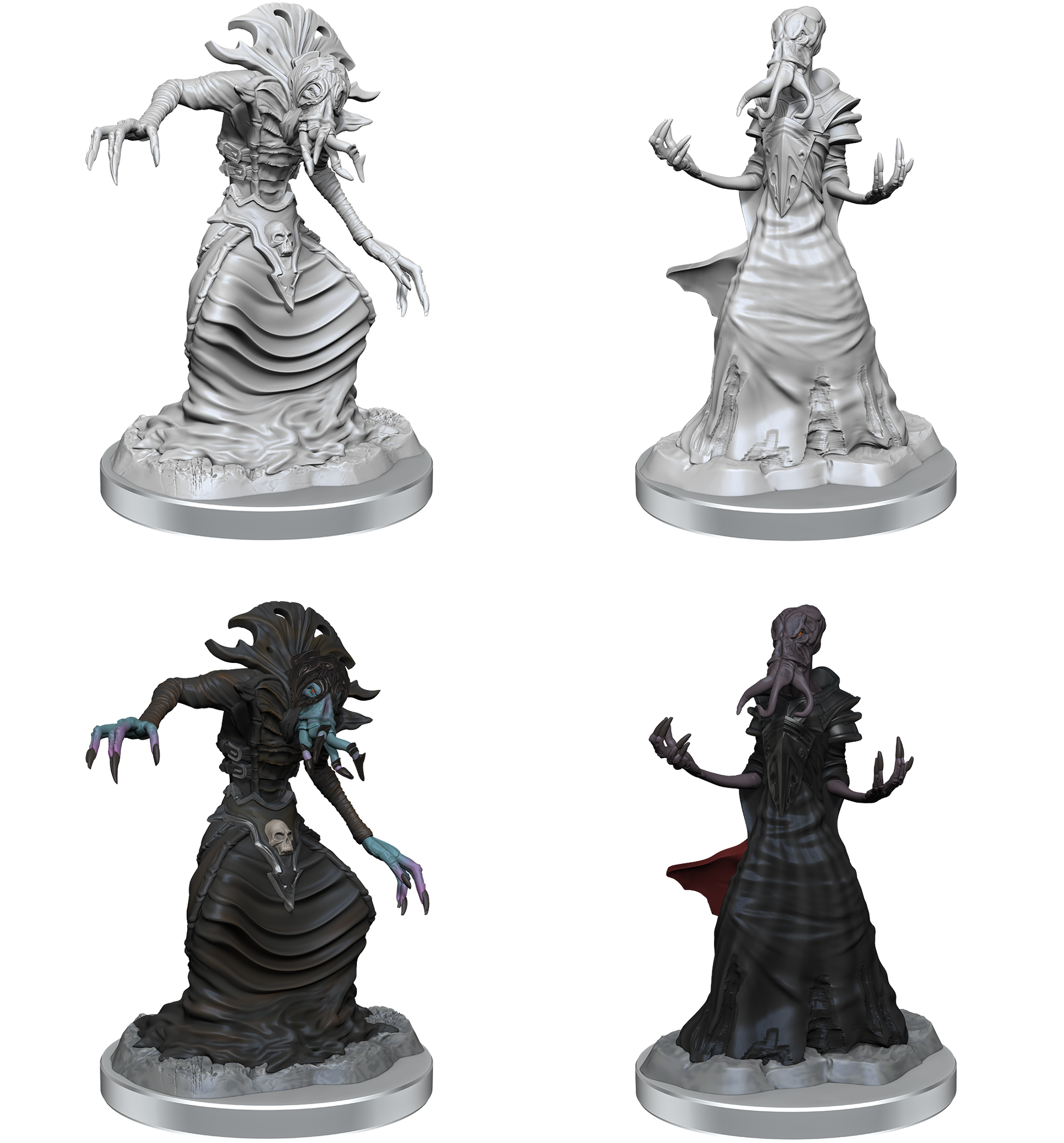 Dungeons & Dragons Nolzur`s Marvelous Unpainted Miniatures:  Mindflayers | D20 Games