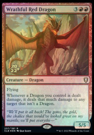 Wrathful Red Dragon [Commander Legends: Battle for Baldur's Gate Prerelease Promos] | D20 Games