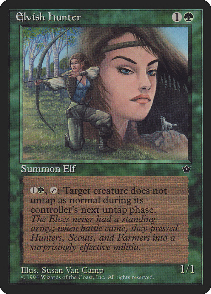 Elvish Hunter (Susan Van Camp) [Fallen Empires] | D20 Games