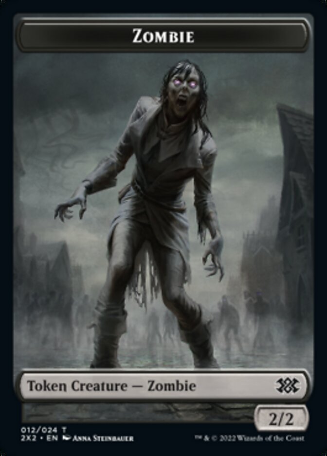 Zombie // Spirit Double-sided Token [Double Masters 2022 Tokens] | D20 Games