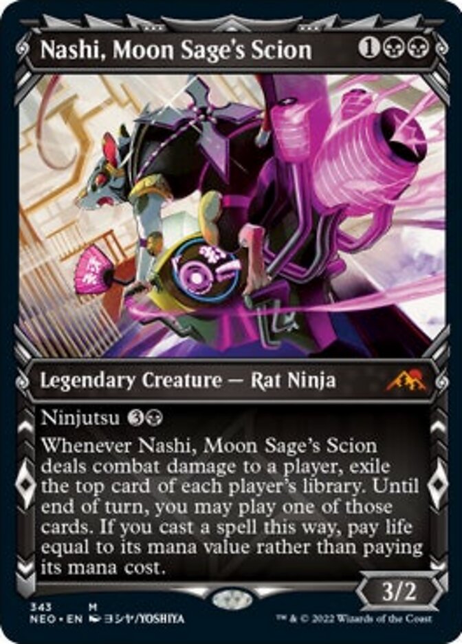 Nashi, Moon Sage's Scion (Showcase Ninja) [Kamigawa: Neon Dynasty] | D20 Games