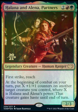 Halana and Alena, Partners [Innistrad: Crimson Vow Prerelease Promos] | D20 Games