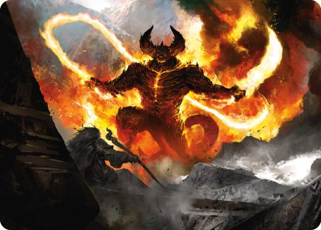 The Balrog, Flame of Udun Art Card [The Lord of the Rings: Tales of Middle-earth Art Series] | D20 Games