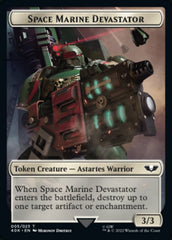 Soldier (002) // Space Marine Devastator Double-sided Token [Universes Beyond: Warhammer 40,000 Tokens] | D20 Games