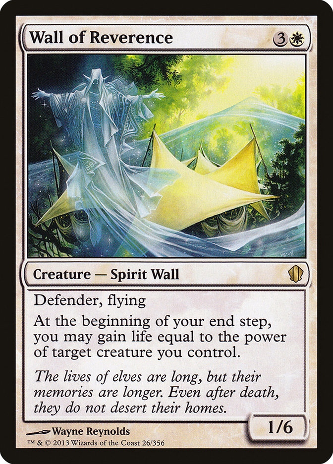 Wall of Reverence [Commander 2013] | D20 Games