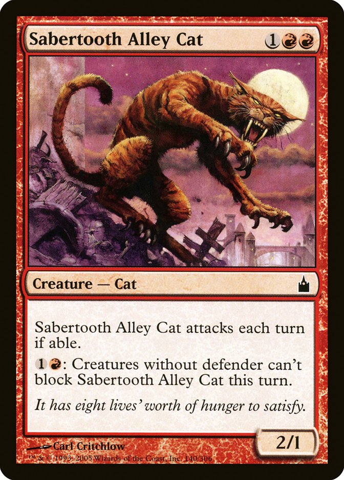 Sabertooth Alley Cat [Ravnica: City of Guilds] | D20 Games