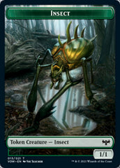 Insect // Human Soldier Double-sided Token [Innistrad: Crimson Vow Tokens] | D20 Games