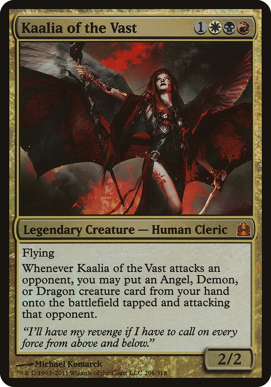 Kaalia of the Vast (Oversized) [Commander 2011 Oversized] | D20 Games