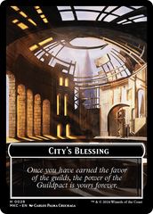 City's Blessing // Human Soldier Double-Sided Token [Murders at Karlov Manor Commander Tokens] | D20 Games