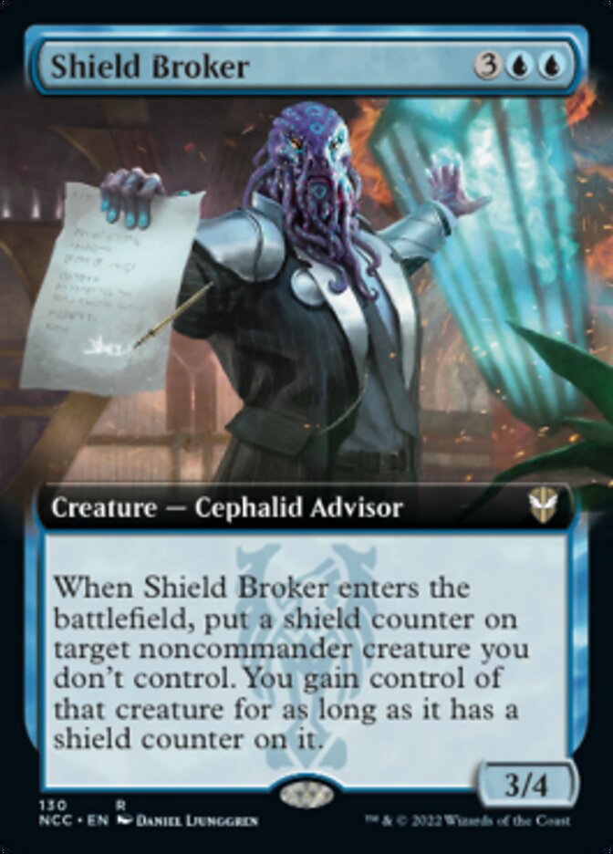Shield Broker (Extended Art) [Streets of New Capenna Commander] | D20 Games