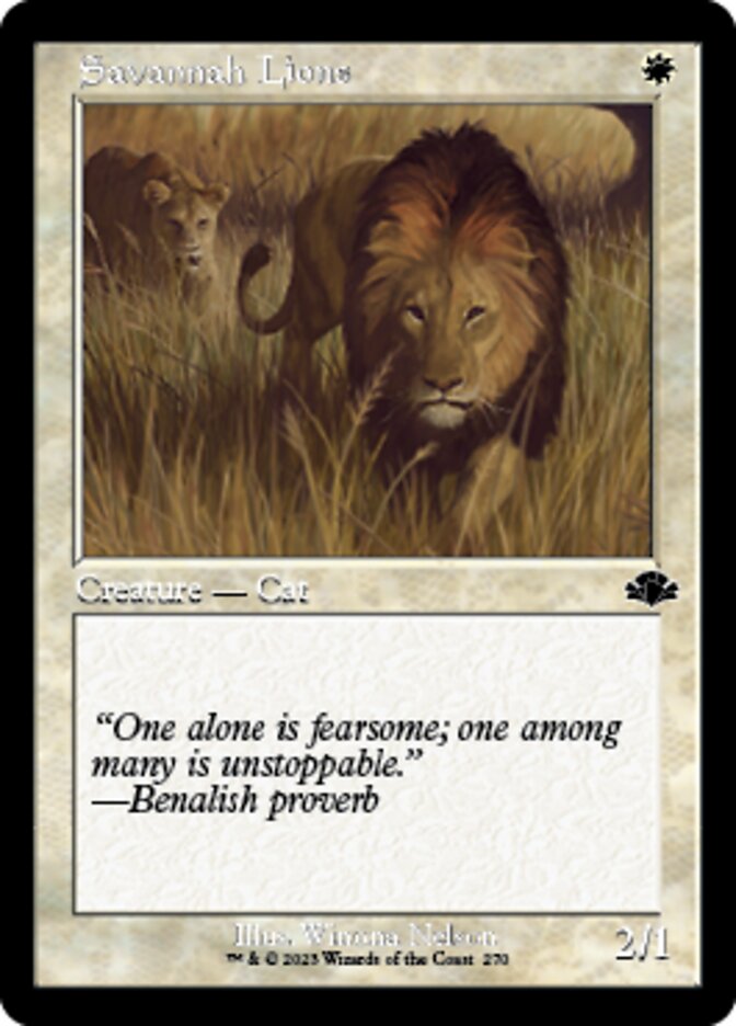 Savannah Lions (Retro) [Dominaria Remastered] | D20 Games