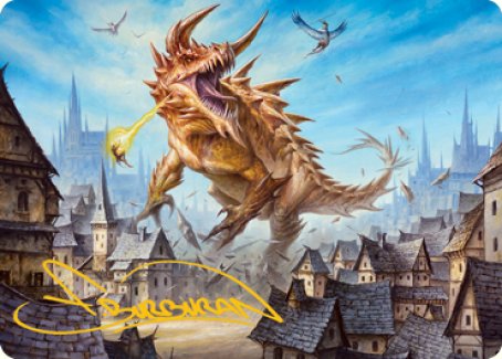 Tarrasque Art Card (Gold-Stamped Signature) [Dungeons & Dragons: Adventures in the Forgotten Realms Art Series] | D20 Games