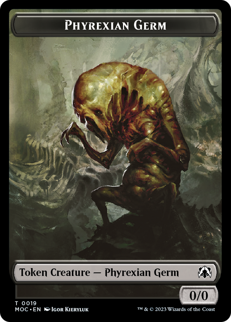 Phyrexian Germ // Myr Double-Sided Token [March of the Machine Commander Tokens] | D20 Games