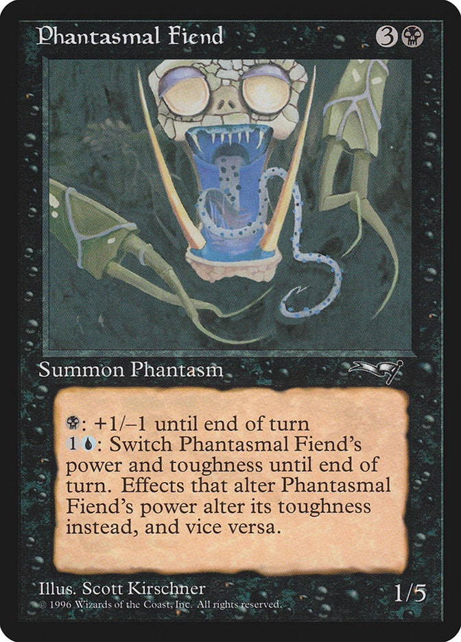 Phantasmal Fiend (Dark Green Background) [Alliances] | D20 Games