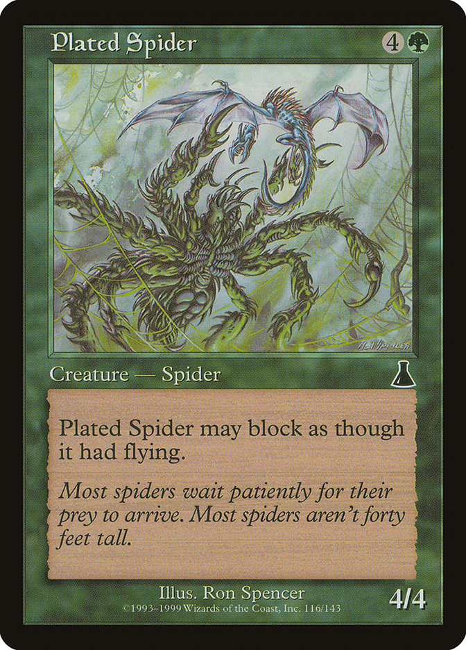 Plated Spider [Urza's Destiny] | D20 Games