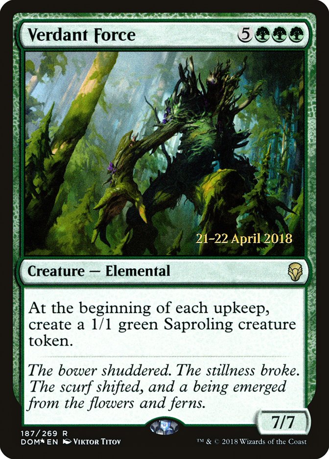 Verdant Force  [Dominaria Prerelease Promos] | D20 Games