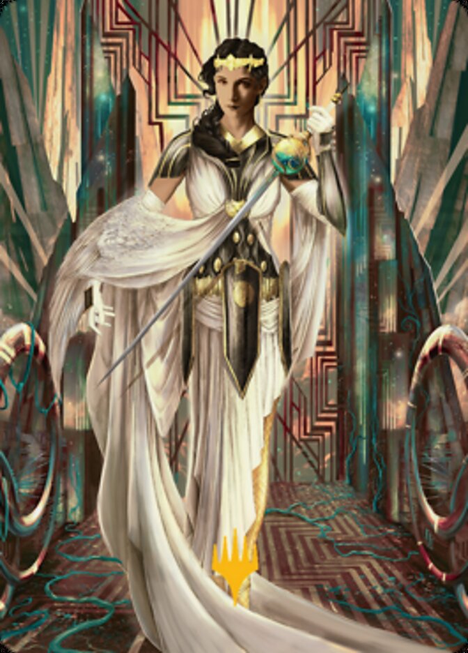 Elspeth Resplendent 2 Art Card (Gold-Stamped Signature) [Streets of New Capenna Art Series] | D20 Games
