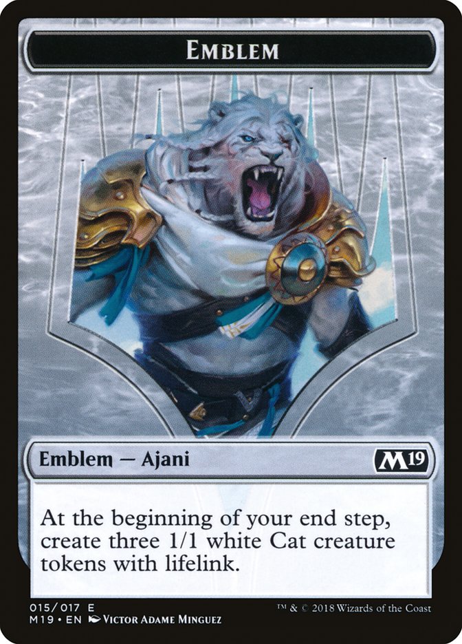 Ajani, Adversary of Tyrants Emblem [Core Set 2019 Tokens] | D20 Games