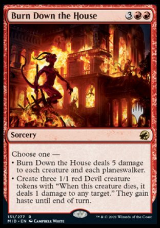 Burn Down the House (Promo Pack) [Innistrad: Midnight Hunt Promos] | D20 Games