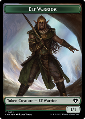 Elf Warrior // Cleric Double-Sided Token [Commander Masters Tokens] | D20 Games
