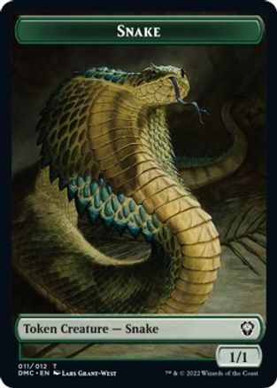 Snake // Hydra Double-sided Token [Dominaria United Commander Tokens] | D20 Games