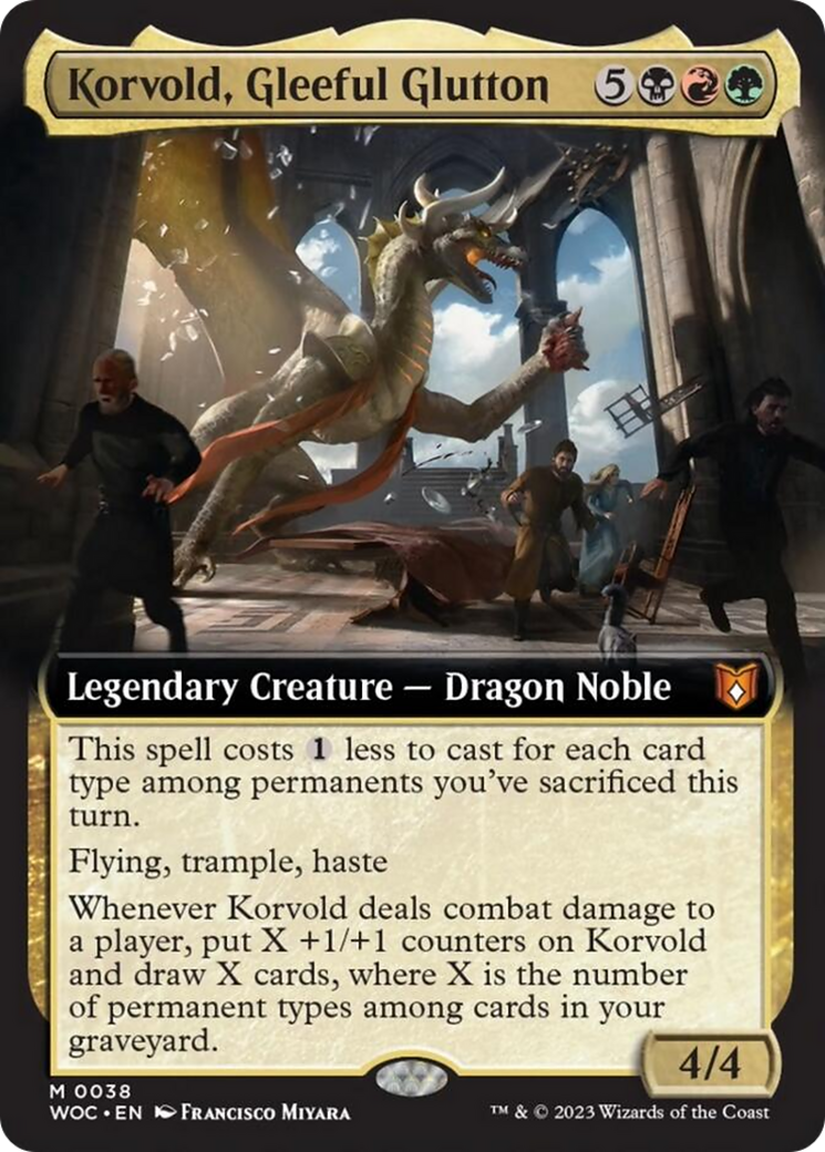 Korvold, Gleeful Glutton (Extended Art) [Wilds of Eldraine Commander] | D20 Games