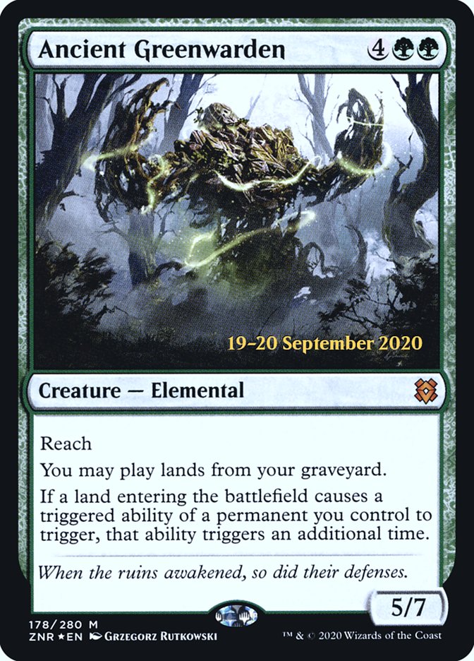 Ancient Greenwarden [Zendikar Rising Prerelease Promos] | D20 Games