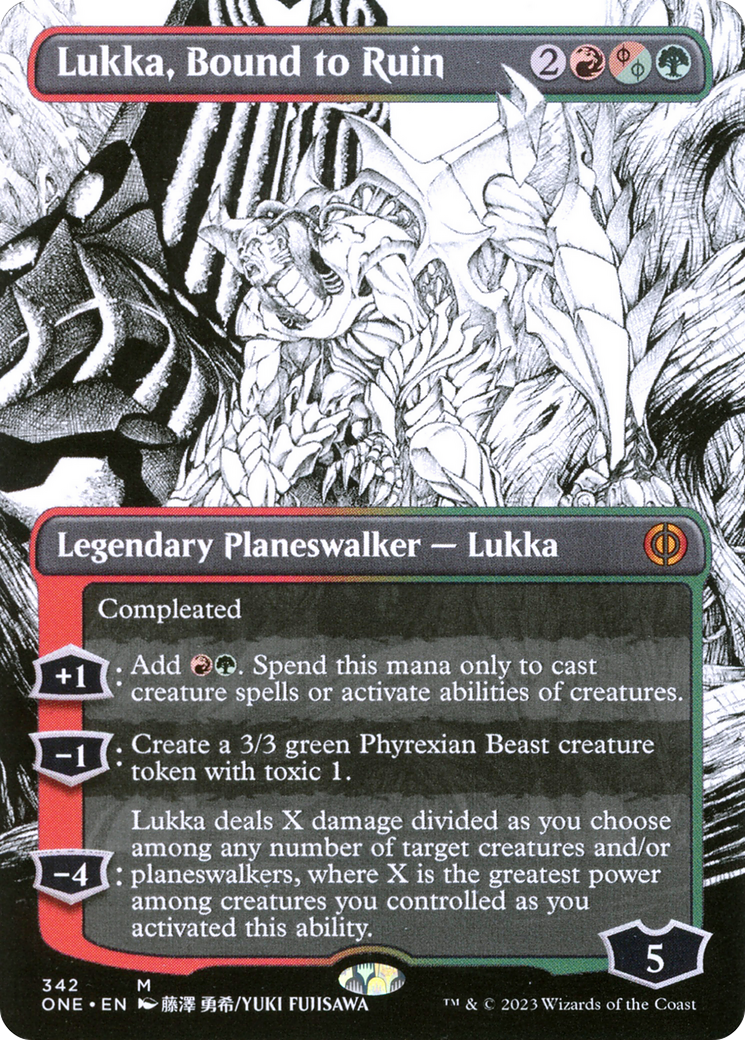 Lukka, Bound to Ruin (Borderless Manga) [Phyrexia: All Will Be One] | D20 Games