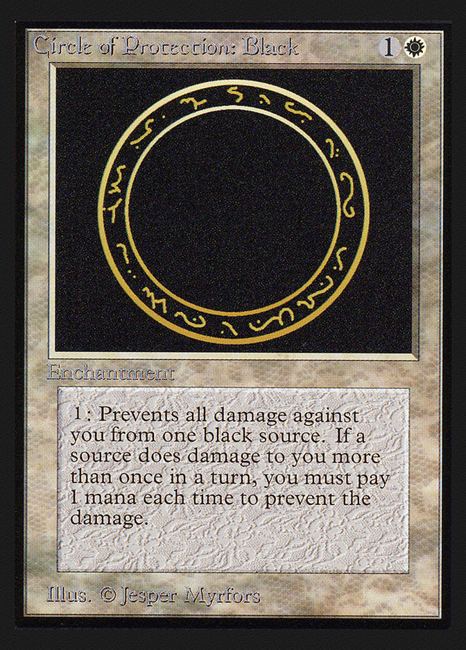 Circle of Protection: Black [International Collectors’ Edition] | D20 Games